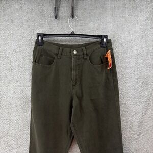 Vintage A Line By Anne Klein Green Women's 10  Pants Brushed Tapered Casual New!